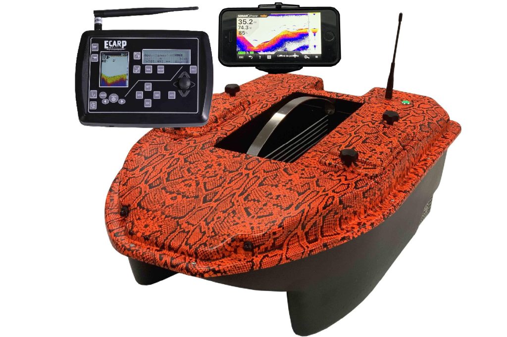 Barco Cebador CARPIO C3 serpiente naranja + wifi – Electrocarp