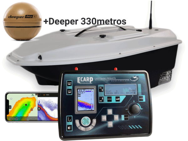 Barco Cebador CARPIO C3 + Deeper CHIRP 2